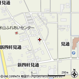 宮城県登米市米山町西野見通周辺の地図