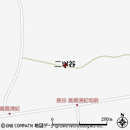 宮城県栗原市瀬峰二ツ谷周辺の地図