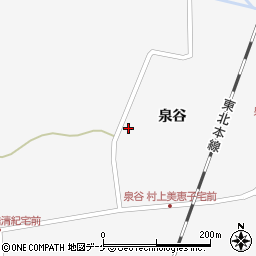 宮城県栗原市瀬峰泉谷104-1周辺の地図