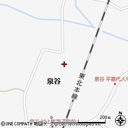 宮城県栗原市瀬峰泉谷122-1周辺の地図