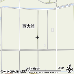 宮城県登米市米山町西野（西大浦）周辺の地図
