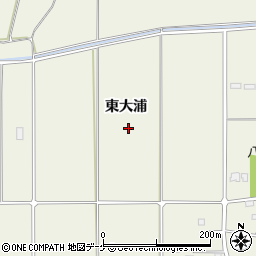 宮城県登米市米山町西野東大浦周辺の地図