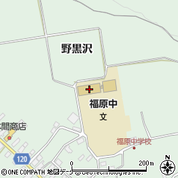 尾花沢市立福原中学校周辺の地図