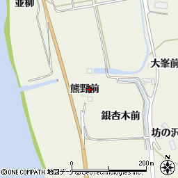 宮城県登米市登米町大字日根牛熊野前周辺の地図