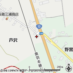 山形県尾花沢市芦沢3-4周辺の地図
