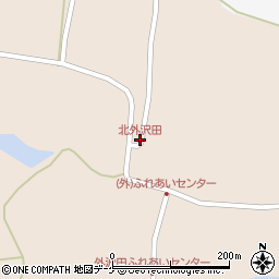 北外沢田周辺の地図