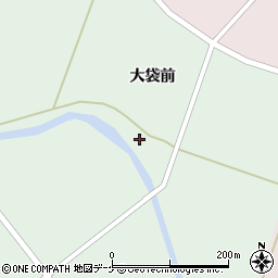 宮城県登米市米山町中津山大袋前周辺の地図