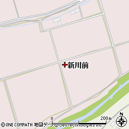 宮城県登米市南方町（新川前）周辺の地図