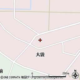 宮城県登米市南方町大袋浦周辺の地図