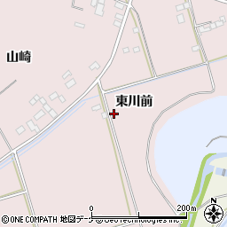 宮城県登米市南方町東川前周辺の地図