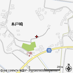 宮城県登米市登米町小島木戸崎周辺の地図