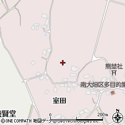 宮城県登米市南方町室田浦周辺の地図