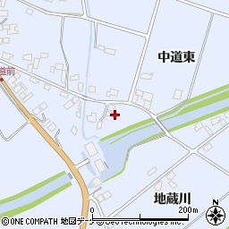 宮城県登米市米山町中道東周辺の地図
