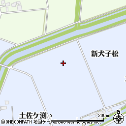 宮城県登米市米山町新犬子松周辺の地図