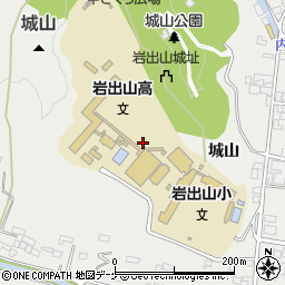 宮城県大崎市岩出山城山周辺の地図