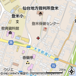 登米懐古館周辺の地図