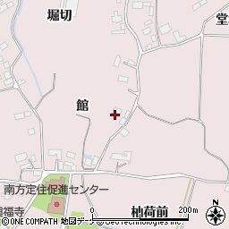 宮城県登米市南方町館周辺の地図