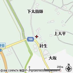宮城県大崎市岩出山上野目針生1周辺の地図