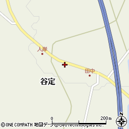 山形県鶴岡市谷定伊勢堂周辺の地図