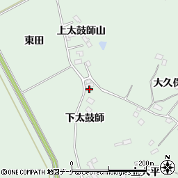 宮城県大崎市岩出山上野目下太鼓師周辺の地図