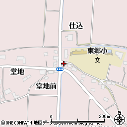 宮城県登米市南方町堂地前周辺の地図