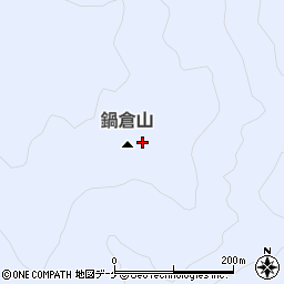 鍋倉山周辺の地図