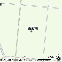 宮城県登米市迫町森東表前周辺の地図