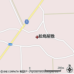 宮城県登米市南方町松島屋敷周辺の地図