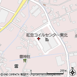 紅忠コイルセンター東北株式会社周辺の地図