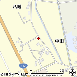 山形県鶴岡市中田八幡202周辺の地図