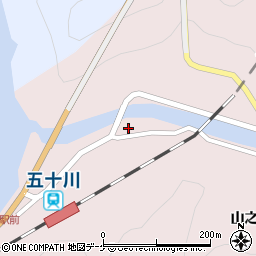 鶴岡市役所温海庁舎　五十川公民館周辺の地図