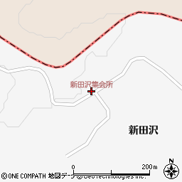 新田沢集会所周辺の地図