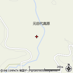 元田代高原周辺の地図