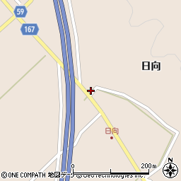 宮城県栗原市高清水日向59周辺の地図