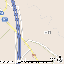宮城県栗原市高清水日向54周辺の地図