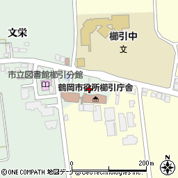 鶴岡市役所　櫛引庁舎鶴岡市教育委員会社会教育課周辺の地図