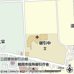 鶴岡市立櫛引中学校周辺の地図