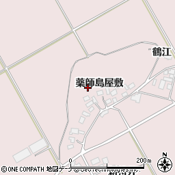 宮城県登米市南方町（薬師島屋敷）周辺の地図