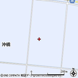 宮城県登米市中田町宝江新井田（新沖橋）周辺の地図