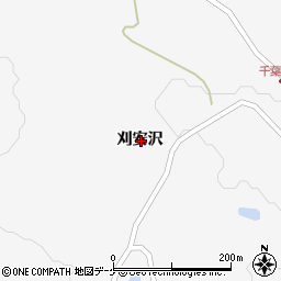 宮城県栗原市瀬峰刈安沢周辺の地図