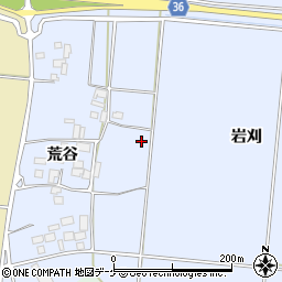 宮城県登米市中田町宝江新井田（荒谷）周辺の地図