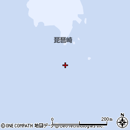琵琶崎周辺の地図