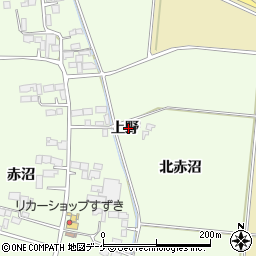 宮城県登米市迫町森上野周辺の地図