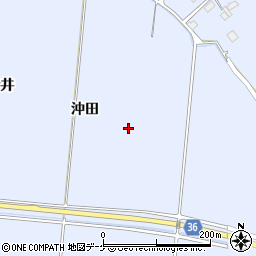 宮城県登米市中田町宝江新井田（沖田）周辺の地図