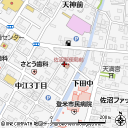 佐沼郵便局周辺の地図