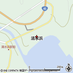 宮城県本吉郡南三陸町志津川清水浜周辺の地図