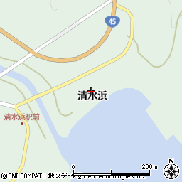 宮城県南三陸町（本吉郡）志津川（清水浜）周辺の地図
