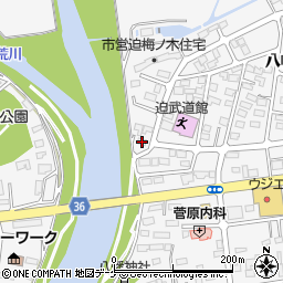 宮城県登米市迫町佐沼八幡１丁目4-3周辺の地図