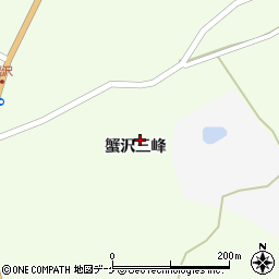 宮城県栗原市築館蟹沢三峰周辺の地図