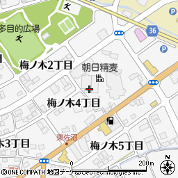 宮城県登米市迫町佐沼梅ノ木４丁目周辺の地図